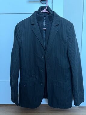 Express Men's Black Pinstripe Blazer